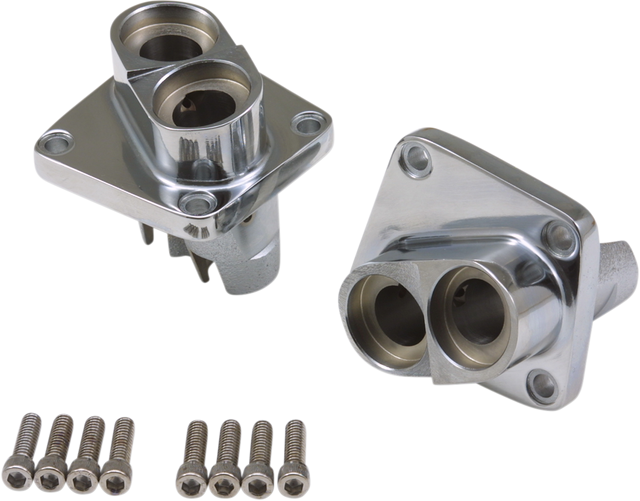 Drag Specialties Chrome Shovelhead Lifter Block - Part Number 20489-BX-LB1 - Fits 1966-1984 Harley-Davidson Panhead & Shovelhead Engines