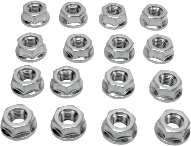 ITP Lug Nuts - Flat - Chrome - 10 mm - 16 Pack BLUG10BX