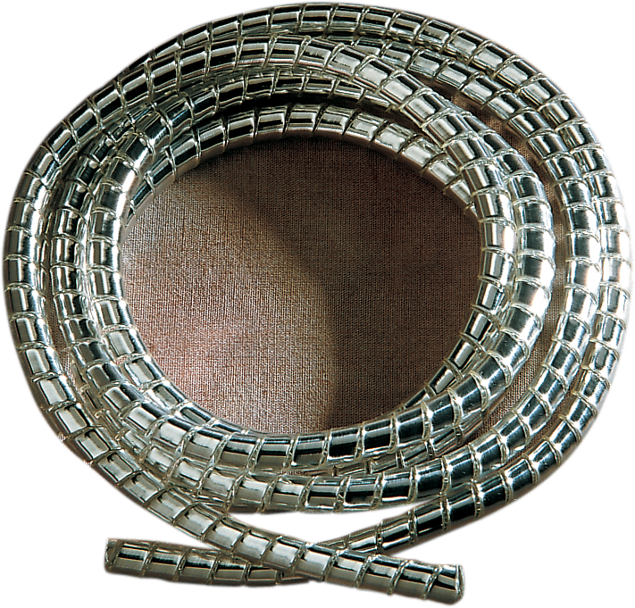 DRAG SPECIALTIES Chrome Cable and Wire Covering 3/16" Part Number 33-6008-HC4 for Motorcycle Control Cables and Electrical Wiring