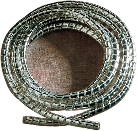 DRAG SPECIALTIES Chrome Cable and Wire Covering 3/16" Part Number 33-6008-HC4 for Motorcycle Control Cables and Electrical Wiring