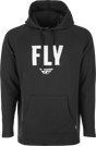Fly Racing Weekender Pullover Hoodie Black/White XL - Comfortable and Stylish Motorcycle Apparel