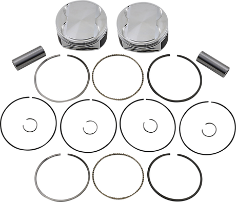 JE PISTONS Piston Kit - 4.08" Bore - +0.143" Oversize - 107" M8 370244
