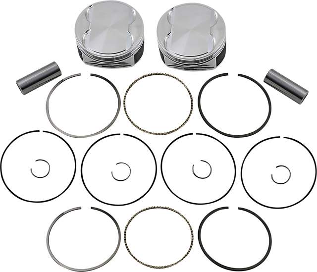 JE PISTONS Piston Kit - 4.08" Bore - +0.143" Oversize - 107" M8 370244
