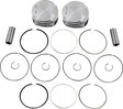 JE PISTONS Piston Kit - 3.937" Bore - Standard - 107" M8 370243