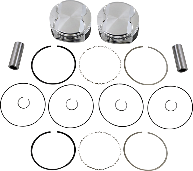 JE PISTONS Piston Kit - 3.937" Bore - Standard - 107" M8 370243