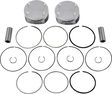 JE PISTONS Piston Kit - 4.125" Bore - +0.188" Oversize - 107" M8 370245