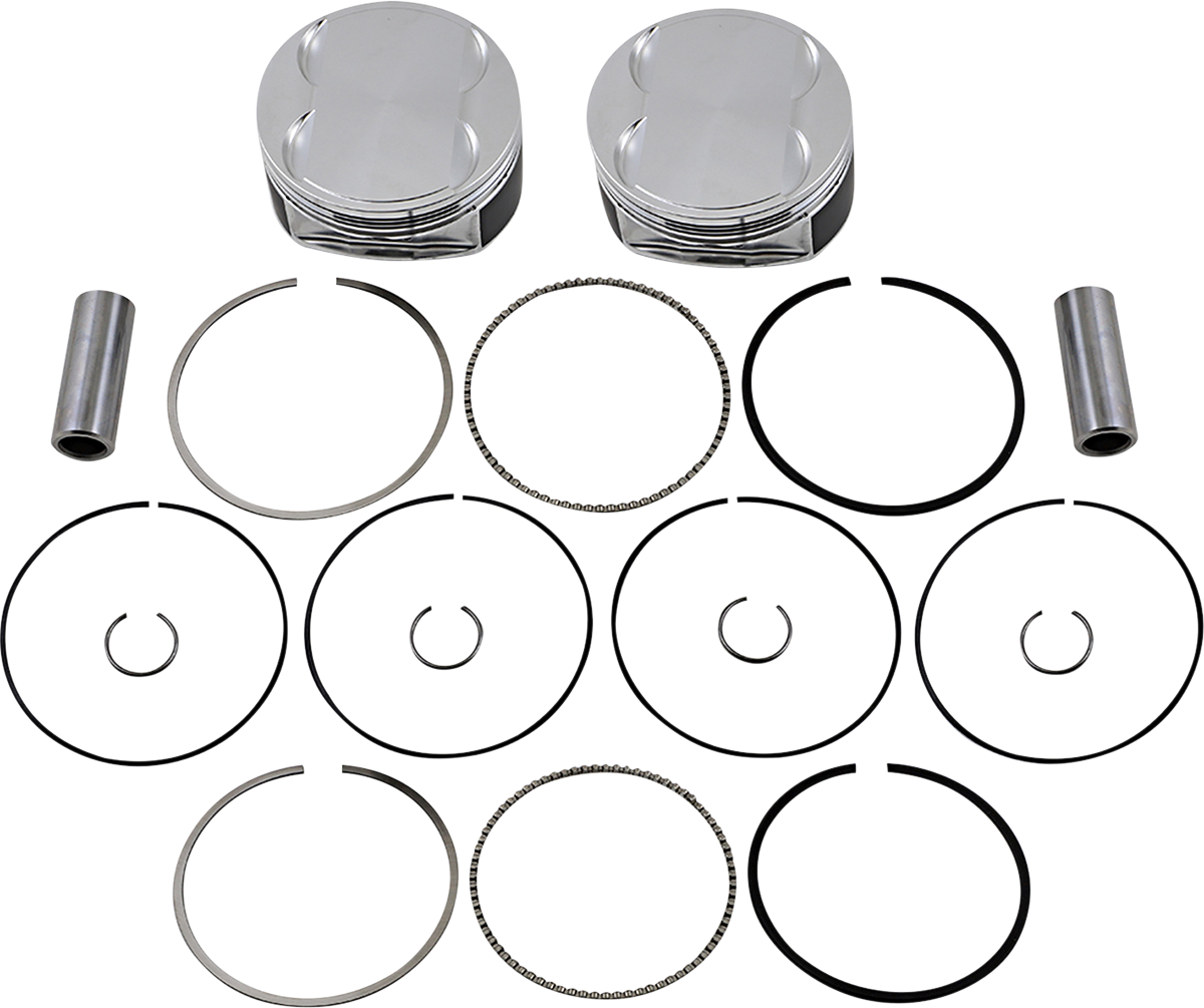 JE PISTONS Piston Kit - 4.125" Bore - +0.188" Oversize - 107" M8 370245