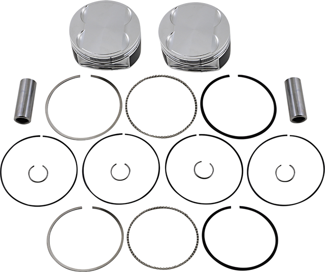 JE PISTONS Piston Kit - 4.125" Bore - +0.188" Oversize - 107" M8 370245