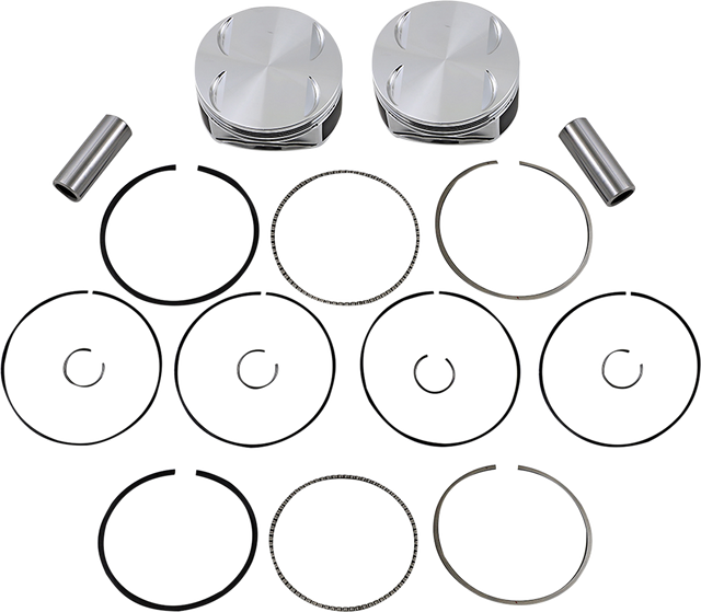 JE PISTONS Piston Kit - 4.125" Bore - +0.050" Oversize - 114"/117" M8 370251
