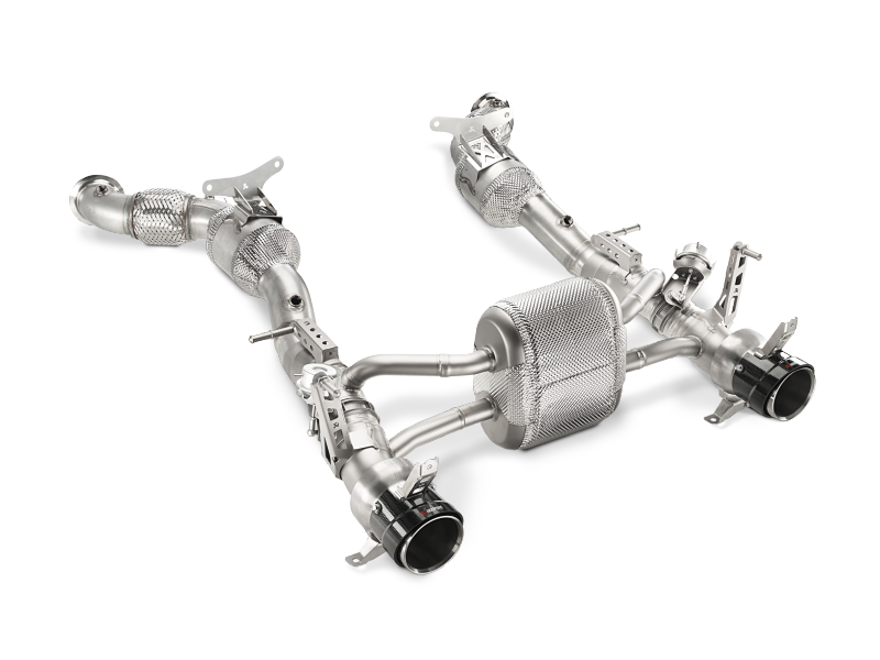 Akrapovic Slip-On Line Exhaust for Ferrari 488 GTB & Spider (Titanium with Carbon Tips) - Part MTP-FE488H