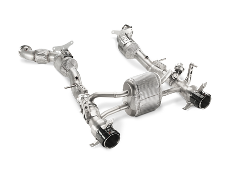 Akrapovic Slip-On Line Exhaust for Ferrari 488 GTB & Spider (Titanium with Carbon Tips) - Part MTP-FE488H