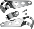 DRAG SPECIALTIES 5-1/2-inch Chrome Side-Mount Headlight Bracket for Harley-Davidson including Custom and Competition Forks Part 62101