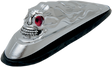 DRAG SPECIALTIES Skull Head Ornament with Illuminated Eyes - Chrome Finish for Harley Davidson Touring and Softail Models - Part 91-6623R
