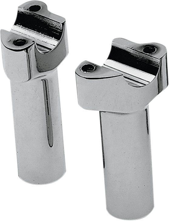 DRAG SPECIALTIES Buffalo Billet Aluminum Handlebar Risers - 4-1/2" - Chrome | Fits Harley-Davidson with 1" Handlebar Diameter