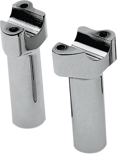 DRAG SPECIALTIES Buffalo Billet Aluminum Handlebar Risers - 4-1/2" - Chrome | Fits Harley-Davidson with 1" Handlebar Diameter