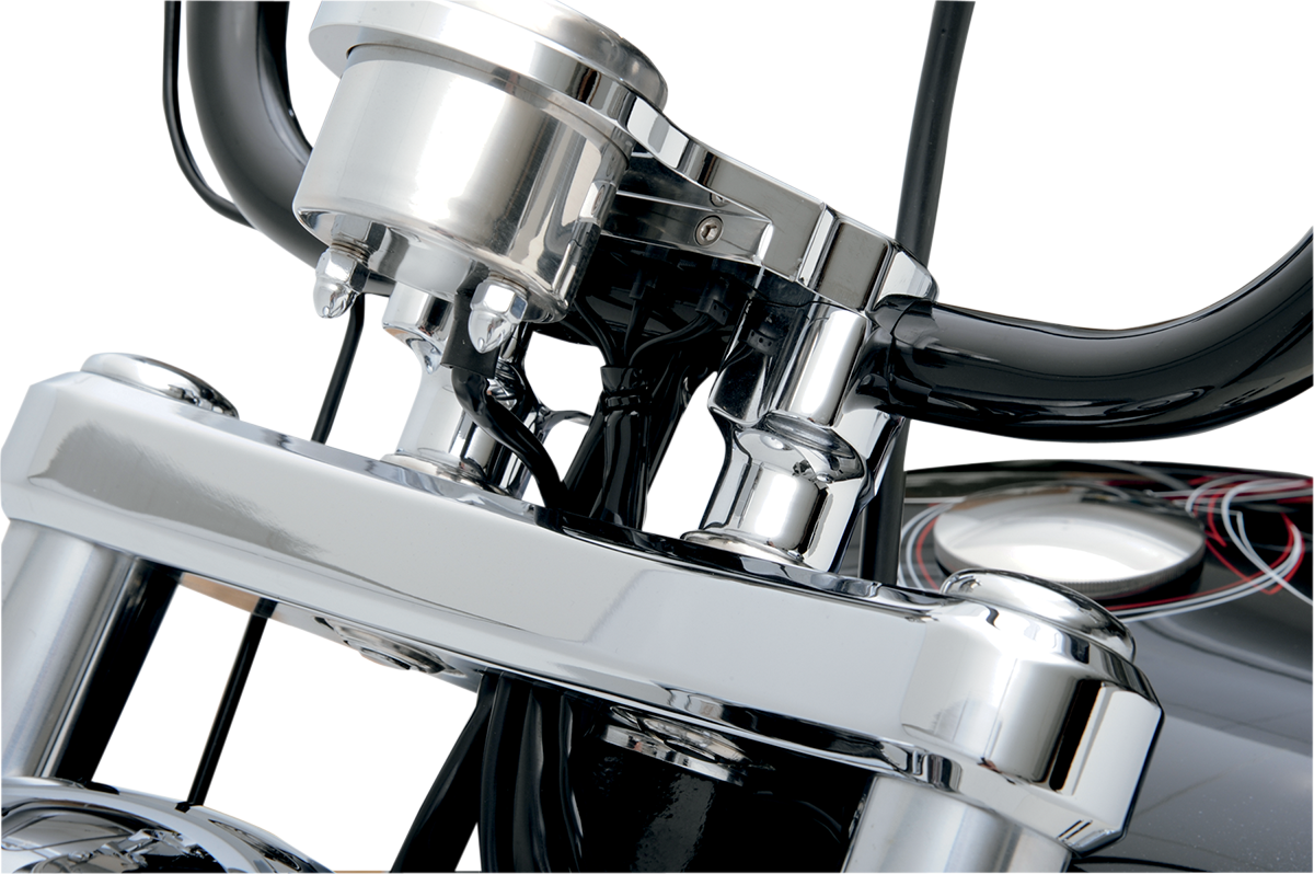 DRAG SPECIALTIES Buffalo Billet Aluminum Handlebar Risers - 1-1/2 inch Diameter - Chrome for Harley-Davidson Motorcycles