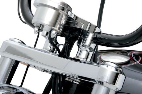 DRAG SPECIALTIES Buffalo Billet Aluminum Handlebar Risers - 1-1/2 inch Diameter - Chrome for Harley-Davidson Motorcycles