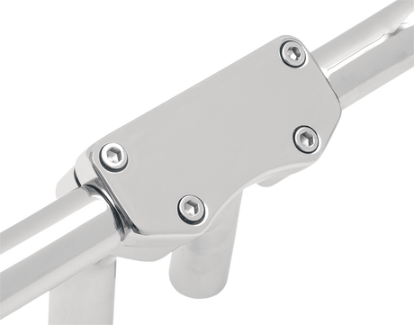 DRAG SPECIALTIES Buffalo Handlebar Clamp - Smooth for 1-1/4" and 1" Handlebars, Fits 3-1/2" On-Center Risers with Offset Holes