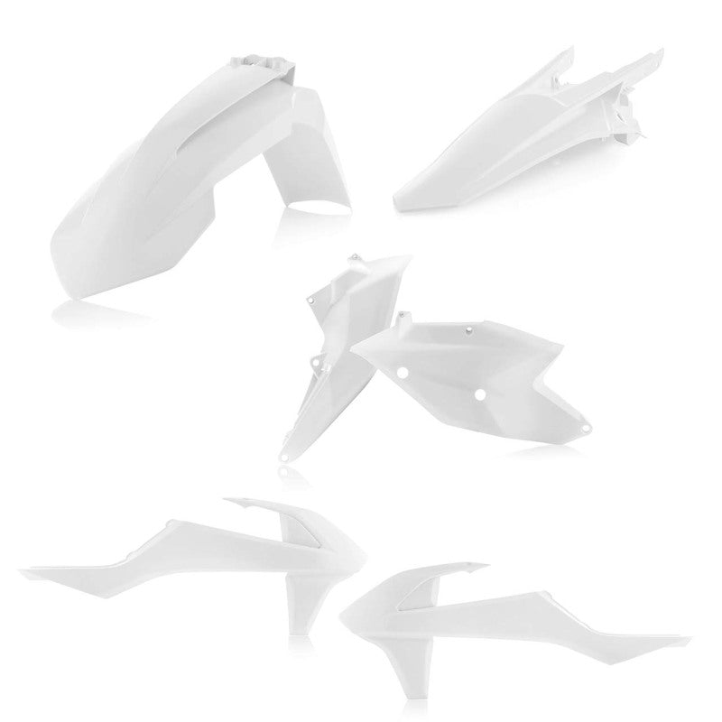 Acerbis 17-19 KTM XC-W150/250/300/ EXC-F250/350/450/500 Plastic Kit - White for Off-Road Vehicles