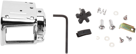 Drag Specialties Handlebar Switch Housing Kit – Left Lower Chrome for Harley-Davidson Motorcycles (Part #07-0545B-BC114)