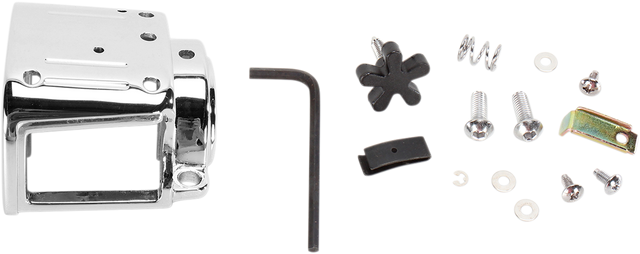 Drag Specialties Handlebar Switch Housing Kit – Left Lower Chrome for Harley-Davidson Motorcycles (Part #07-0545B-BC114)