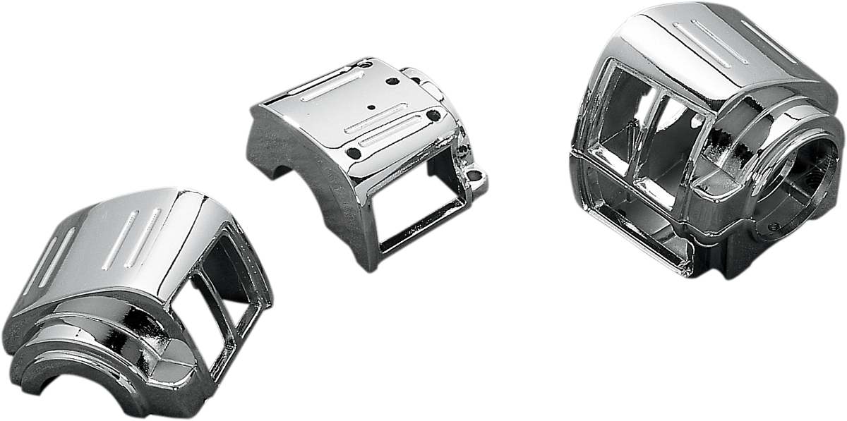 DRAG SPECIALTIES Handlebar Switch Housing Kit - Chrome for Harley Davidson Motorcycles with 1-1/4 inch Handlebars Part #07-0544/5-SC3