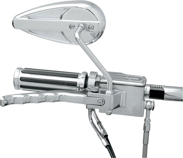 DRAG SPECIALTIES KA-90S/R-BC335 Chrome Teardrop Side View Mirror for Harley-Davidson Motorcycles (Right)