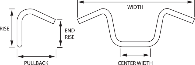 DRAG SPECIALTIES Buffalo Springer Handlebar 1-1/4 inch Diameter for Harley-Davidson Touring Models - Chrome 300335