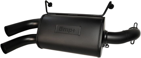 BIKEMAN PERFORMANCE Double Barrel Slip-On Muffler - Ceramic Black 17-308-CB