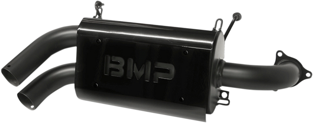 BIKEMAN PERFORMANCE Double Barrel Slip-On Muffler - Ceramic Black 17-312-CB