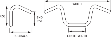 DRAG SPECIALTIES 1-1/4 inch Buffalo Springer Handlebar - 12-1/2 inch Chrome for Harley Davidson Touring and Softail Models Part 300345