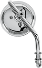 DRAG SPECIALTIES KA-26-BC428 Custom Round Chrome Side View Mirrors for Harley-Davidson Motorcycles (Left/Right, 3 Inch)