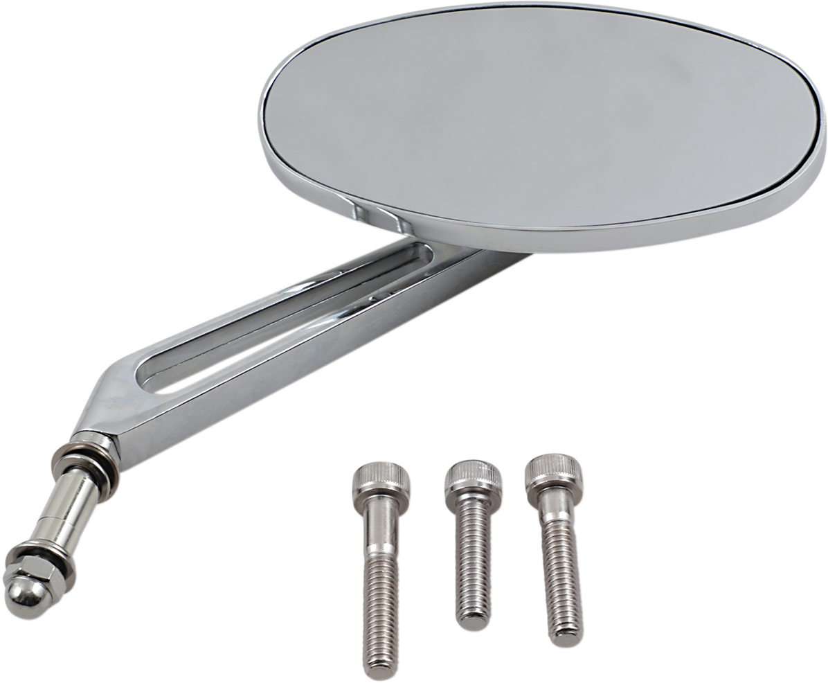 DRAG SPECIALTIES Stealth I Oval Chrome Side Mirror for Harley-Davidson Clutch and Brake Levers Part 302150-BC3N-BX2