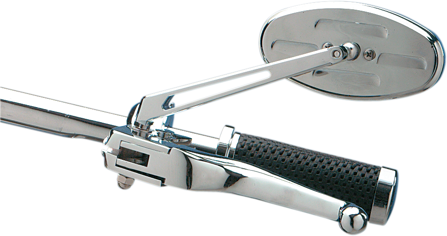 DRAG SPECIALTIES Stealth II Oval Chrome Side View Mirror - Fits Harley Davidson Clutch and Brake Levers