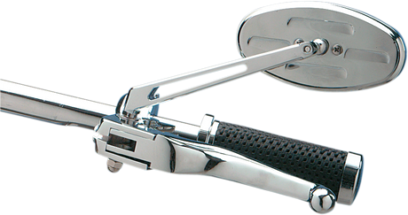 DRAG SPECIALTIES Stealth II Oval Chrome Side View Mirror - Fits Harley Davidson Clutch and Brake Levers