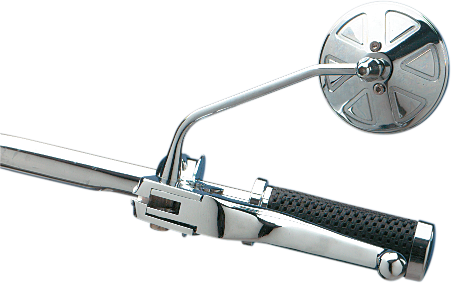 Drag Specialties Round Series Stealth II/Thin Chrome Side View Mirror – Fits Harley-Davidson Touring Models (Left/Right) Part #302154-BC4-LB16