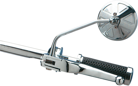 Drag Specialties Round Series Stealth II/Thin Chrome Side View Mirror – Fits Harley-Davidson Touring Models (Left/Right) Part #302154-BC4-LB16