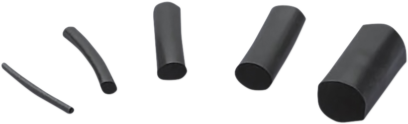 DRAG SPECIALTIES Shrink Tube .75" to .375" - 5 ft Black - Part Number DRSTT264-5 for Motorcycle Wiring