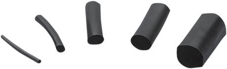 DRAG SPECIALTIES Shrink Tube .75" to .375" - 5 ft Black - Part Number DRSTT264-5 for Motorcycle Wiring