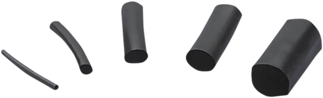 DRAG SPECIALTIES Shrink Tube .75" to .375" - 5 ft Black - Part Number DRSTT264-5 for Motorcycle Wiring