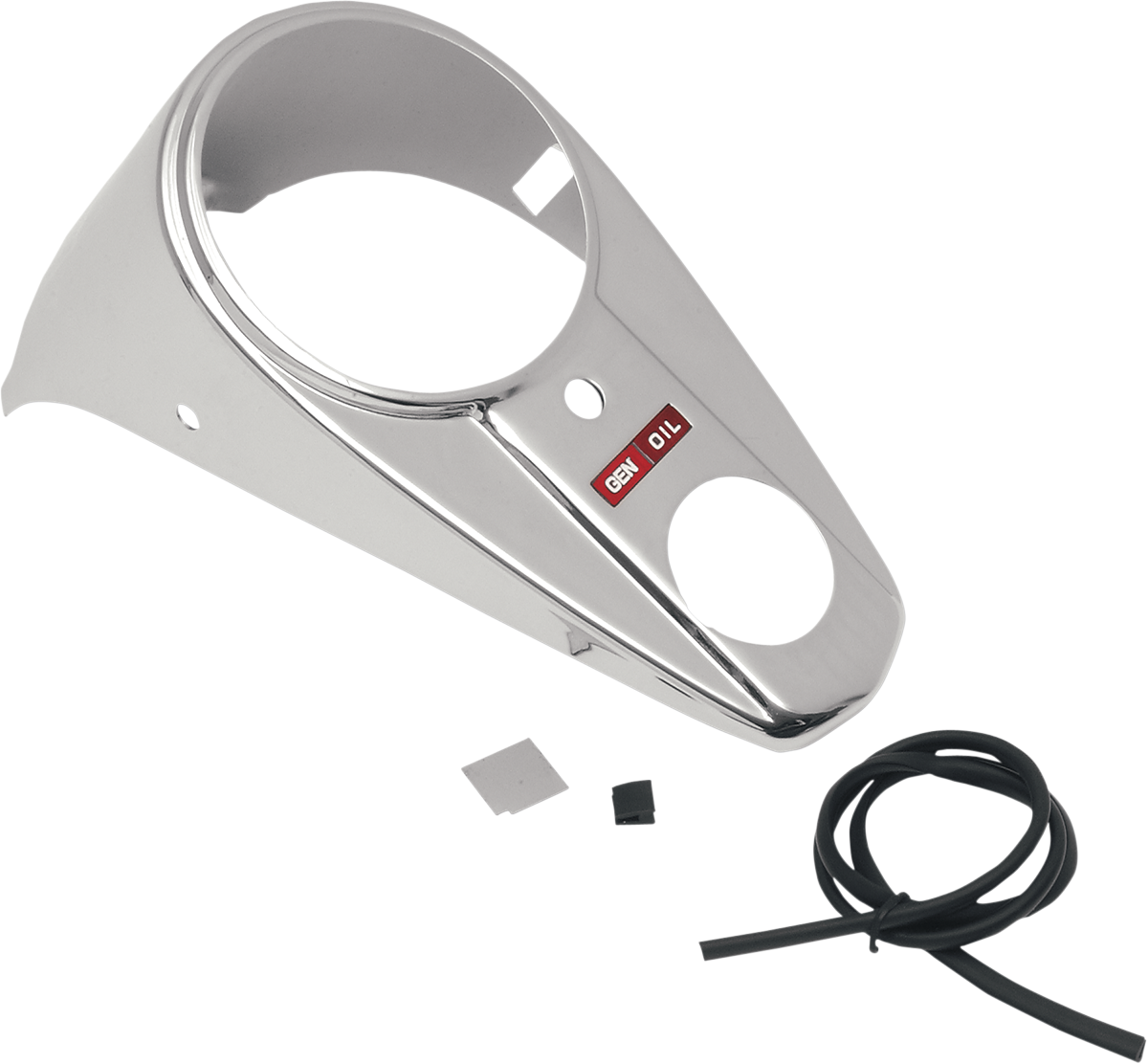 Drag Specialties Chrome Slot Dash Cover for Harley FX Models 1973-1984 with Early Big Twin Look