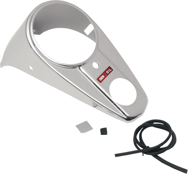 Drag Specialties Chrome Slot Dash Cover for Harley FX Models 1973-1984 with Early Big Twin Look