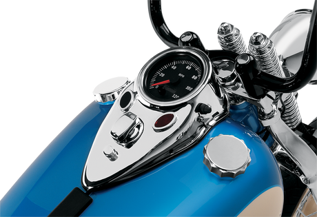 DRAG SPECIALTIES Chrome Cat Eye Dash Cover for Harley-Davidson '47-'84 Models - Part 12-0034