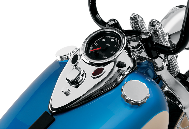 DRAG SPECIALTIES Chrome Cat Eye Dash Cover for Harley-Davidson '47-'84 Models - Part 12-0034