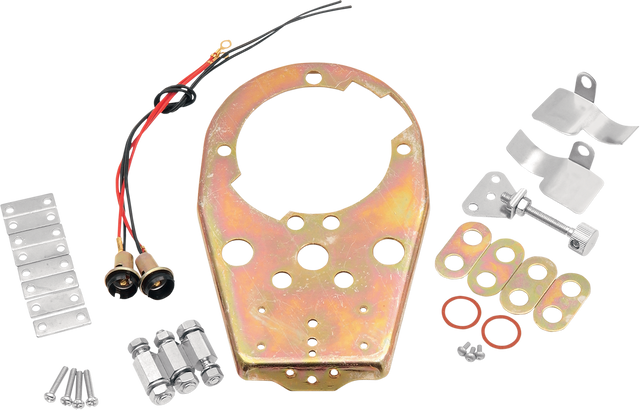 DRAG SPECIALTIES Zinc-Plated Base Plate for Cat Eye Dash Cover - Part 12-0034B | Fits Harley-Davidson Touring Models