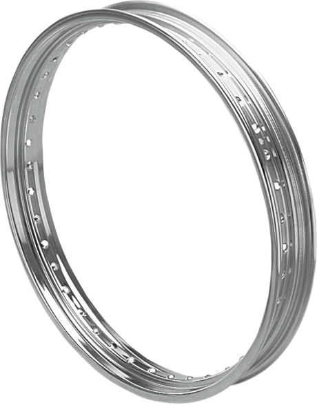 Drag Specialties 43662-80B-PWLB1 21x2.15 Drop Center Chrome Rim for Harley Davidson Front Wheel