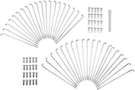 Drag Specialties 16-0501-BC629 Chrome Drop Center Spoke Set for 16-Inch Front and Rear Wheels