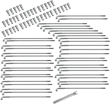 DRAG SPECIALTIES Chrome Spoke Set for 16-0516-BC629 - Fits 6-13/16 inch Wheels with OEM-style Steel or Aluminum Hubs