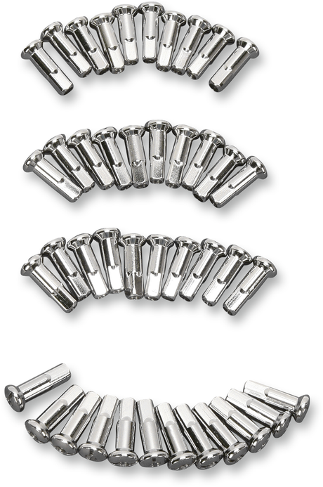 Drag Specialties Chrome Spoke Nipples - Extra Long Part 16-0500SE42-HC3 for Harley-Davidson Motorcycles