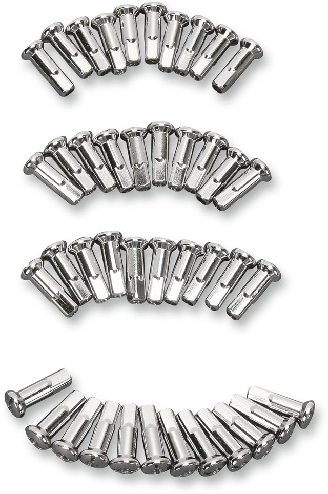 Drag Specialties Chrome Spoke Nipples - Extra Long Part 16-0500SE42-HC3 for Harley-Davidson Motorcycles